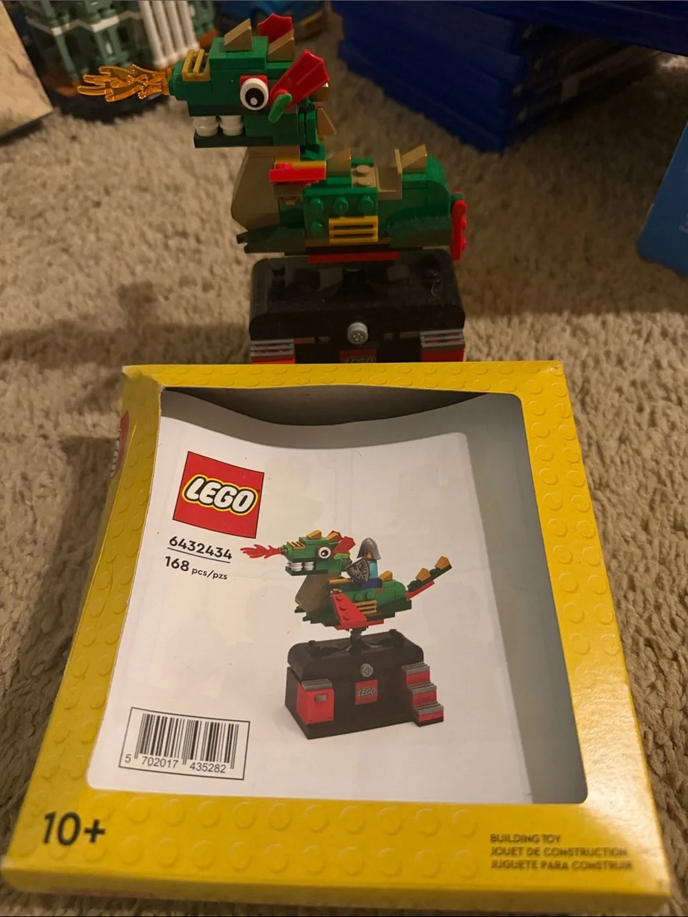 LEGO Green Dragon with Red and Gold Accents Building Set